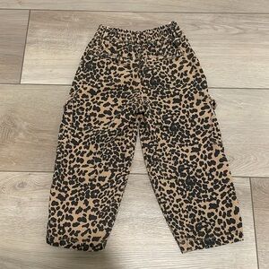 Zara Balloon Cargo Pants in Cheetah Print 4T